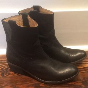 Frye Carson Ankle Boot Black Leather 7 M