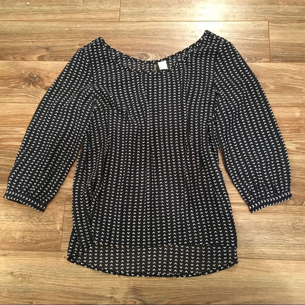 Divided H&M brand Navy Semi-transparent Blouse