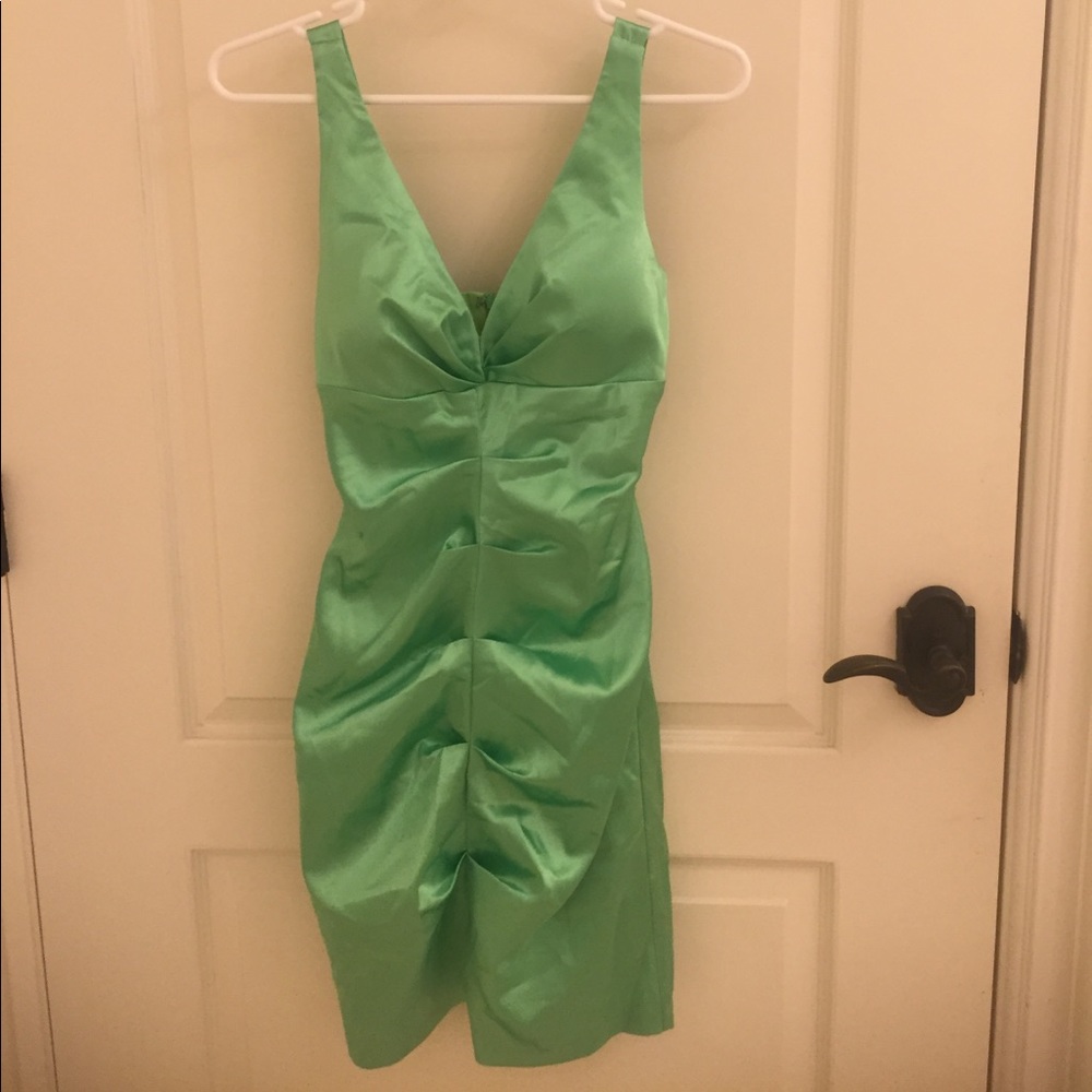 Bright green bodycon dress