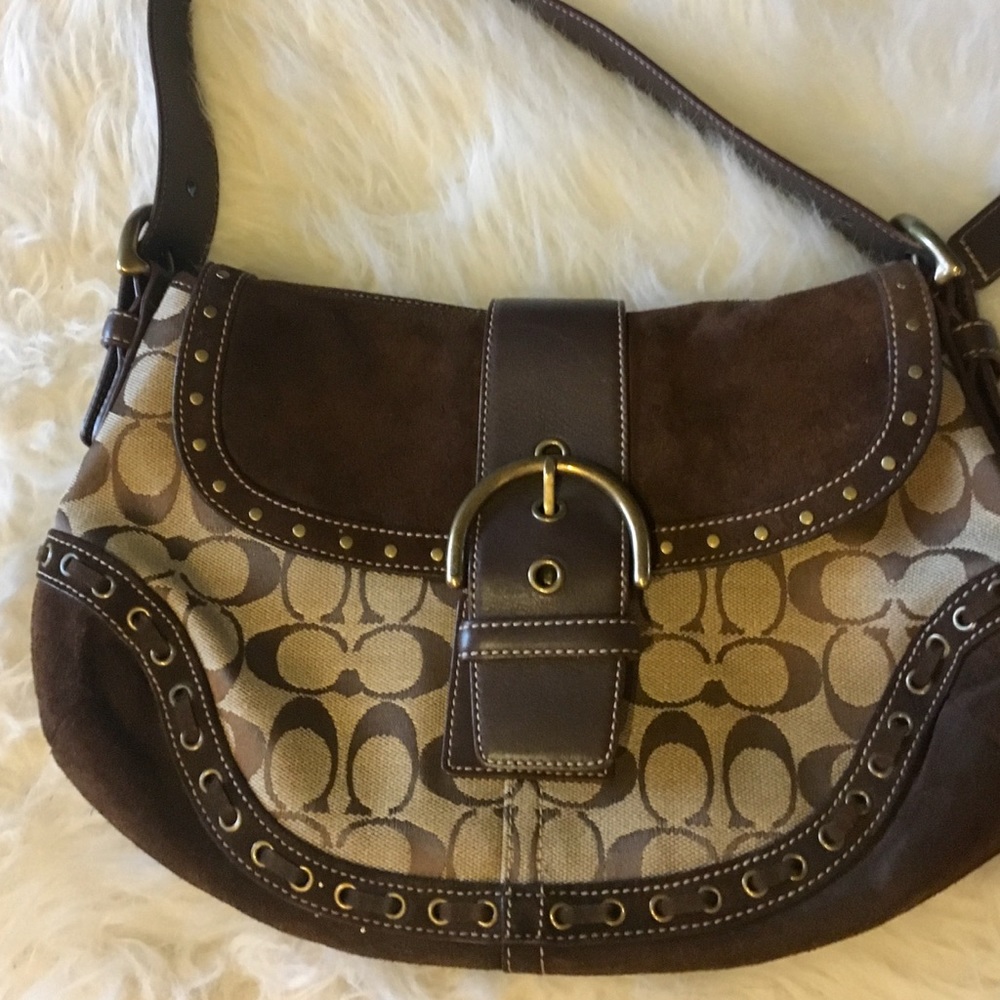 Classic Coach brown leather purse
