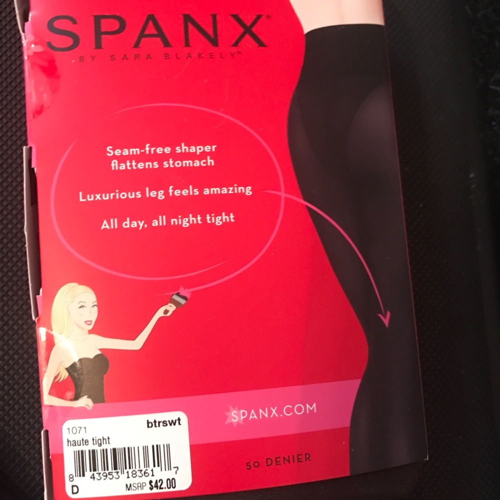 Spanx shaper tights, size D