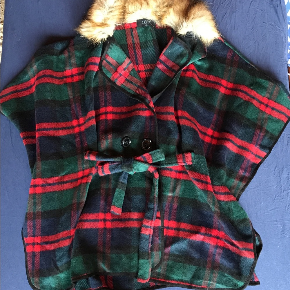 Plaid Poncho