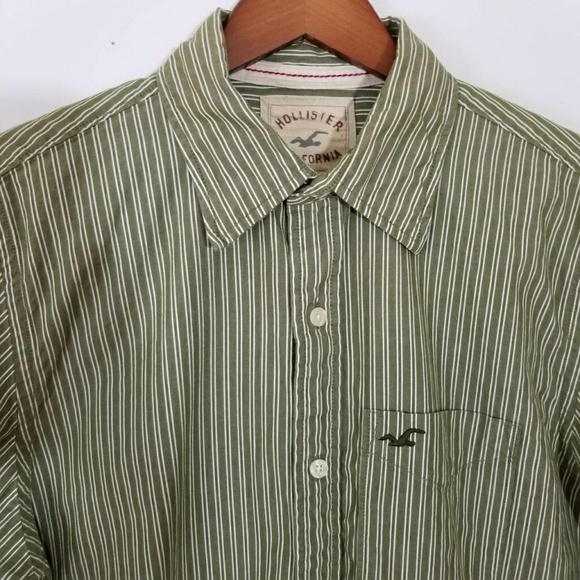 Hollister Mens Striped Longsleeve ButtonDown Shirt - Picture 2 of 5