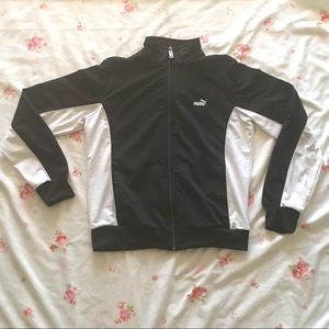 black and white puma track jacket