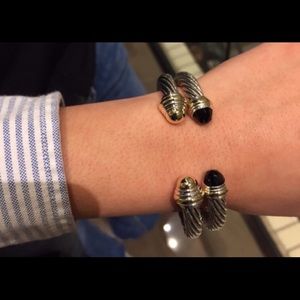 Black onyx David Yurman cable classics bracelet