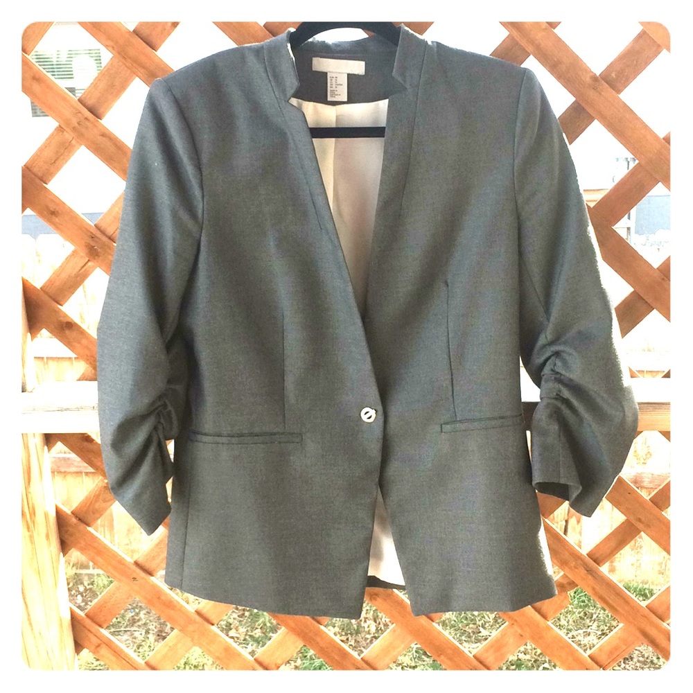 H&M grey blazer us size 10