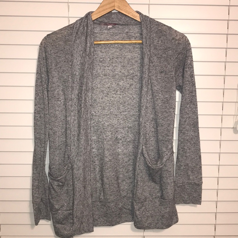 Grey Open Cardigan/Sweater