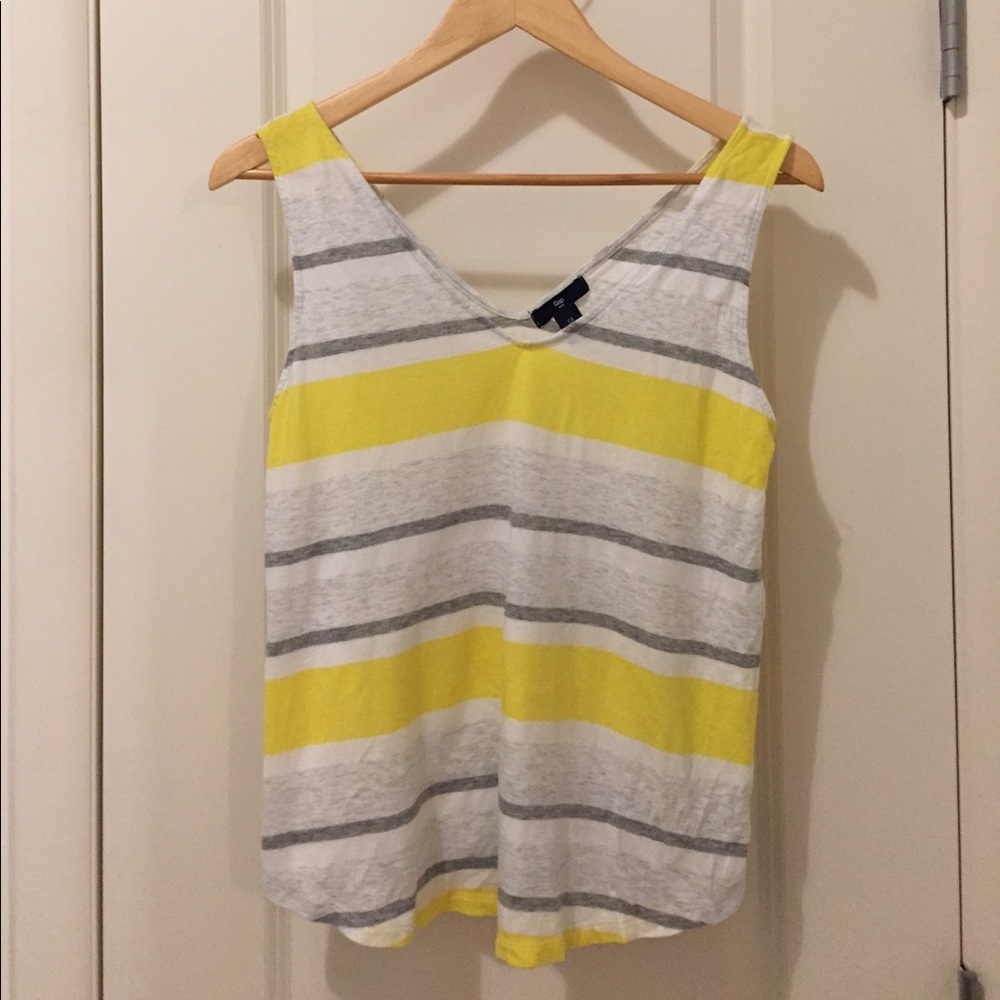 Gap yellow striped tank