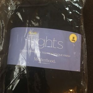 Black opaque Maternity Tights, Size 3X