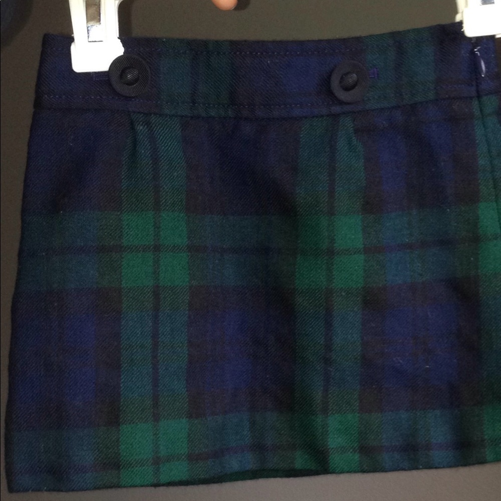 Girl's side-zip plaid skirt