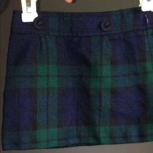 Girl's side-zip plaid skirt