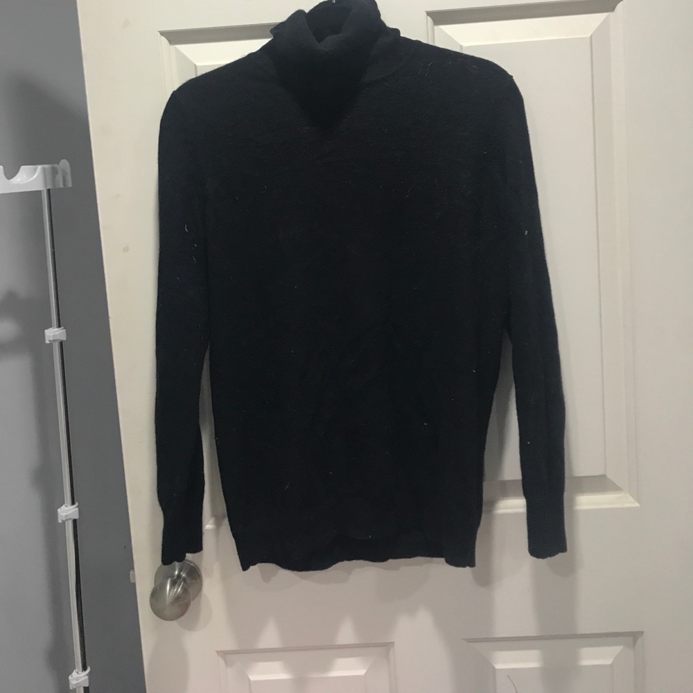 Black turtleneck sweater