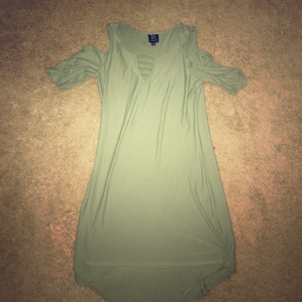 Olive green body-con dress