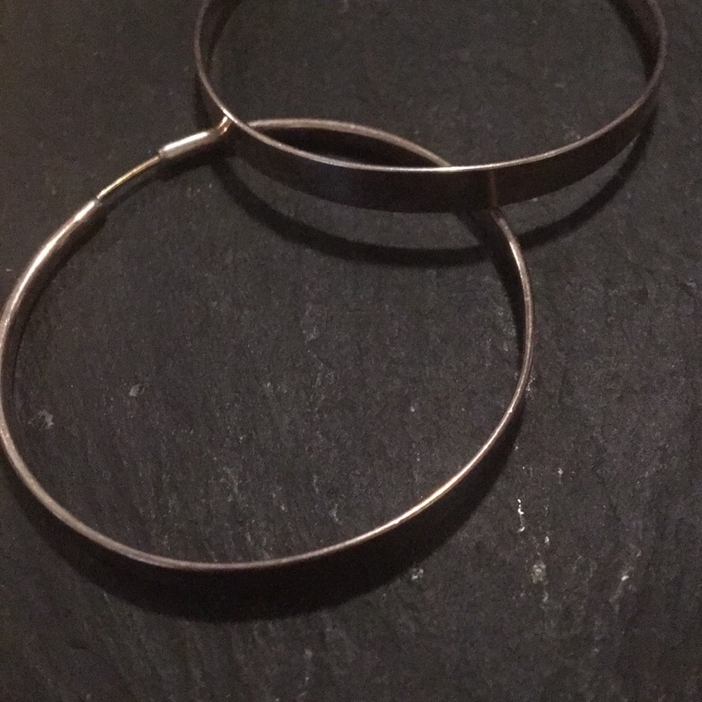 Sterling silver hoops - Picture 2 of 3