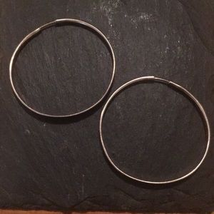 Sterling silver hoops
