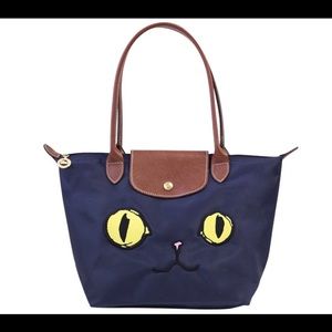 Longchamp Le Pliage Limited MIAOU Tote Navy
