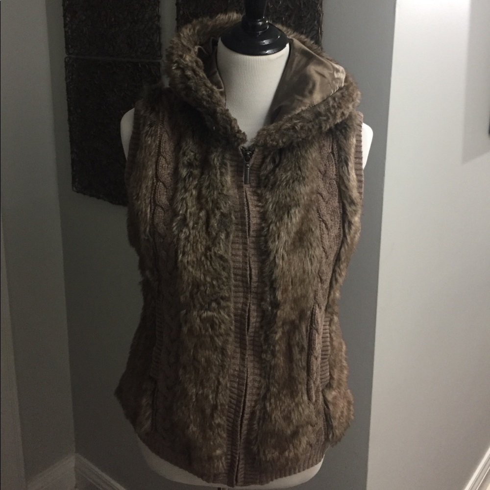 Faux fur vest