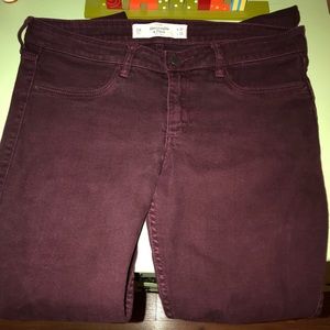 Burgundy Jeans