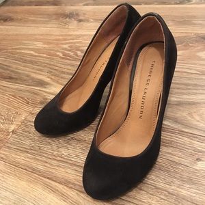 Black suede Chinese Laundry Heels Pumps