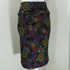 Lularoe Cassie Paisley Pencil Skirt