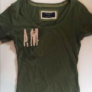 American Eagle Aerie Green Sequin Top