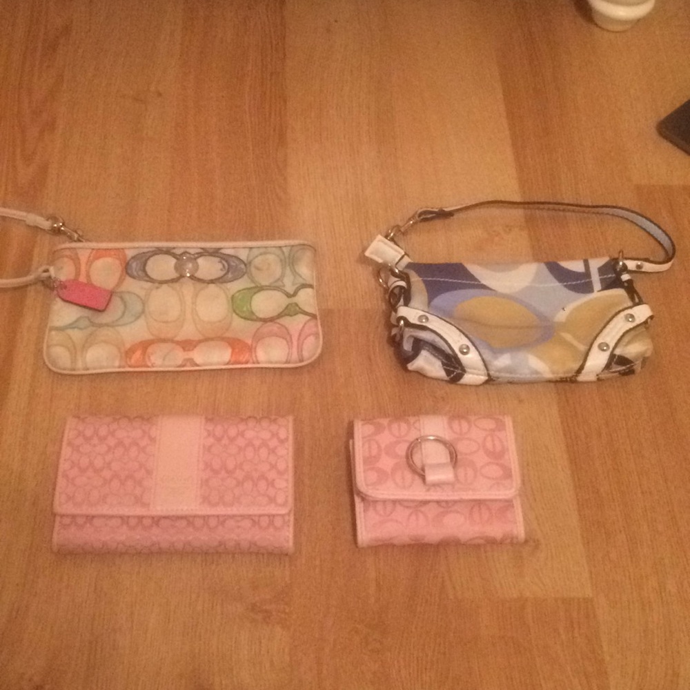 Collection of coach wristlets and wallets