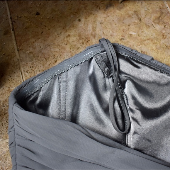 Theia slate gray strapless gown - Picture 7 of 7