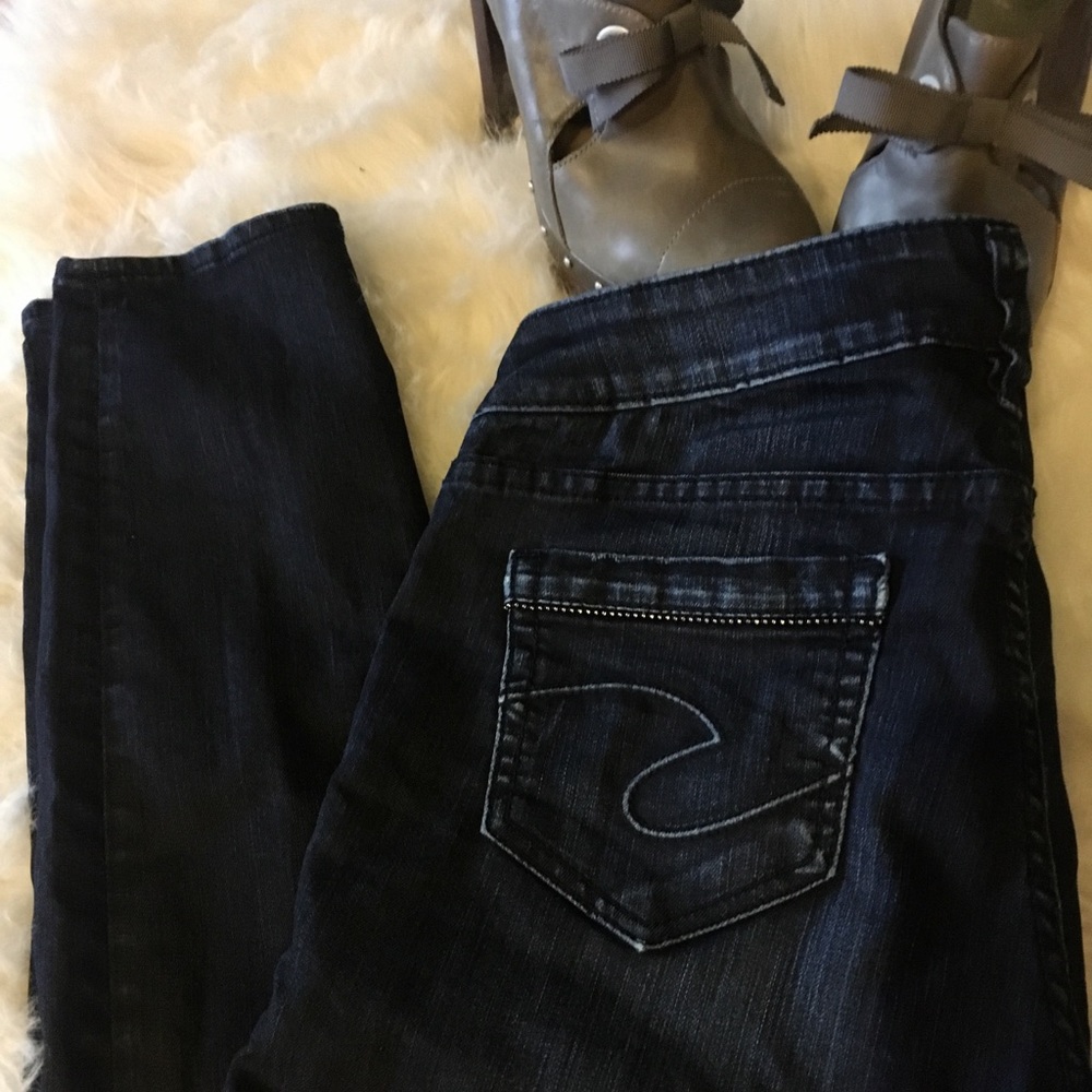 Silver Jeans Suki jeggings with silver detailing