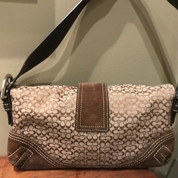 Coach Soho Mini Signature Buckle Suede  - Brown - Picture 2 of 3