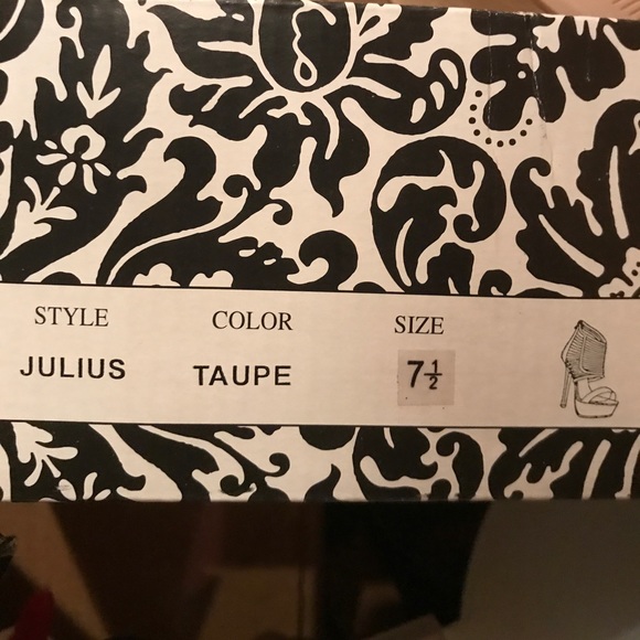 Platform sandal stiletto heels, tan nude braided - Picture 5 of 5