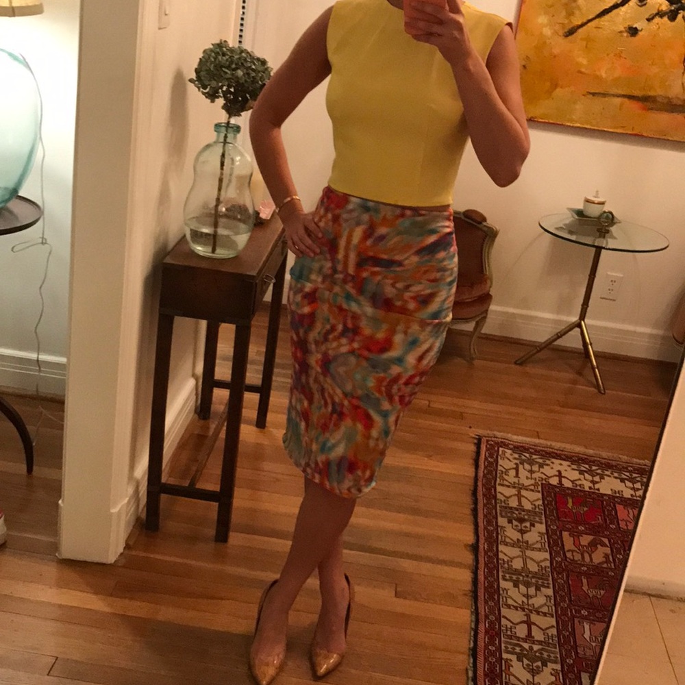 Nicole Miller Rainbow Pencil Skirt
