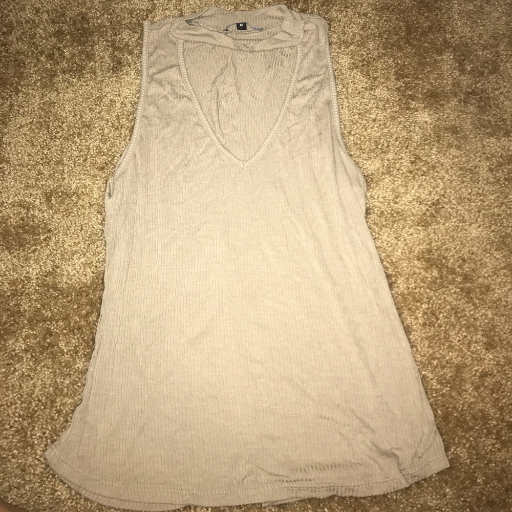 Tan choker top
