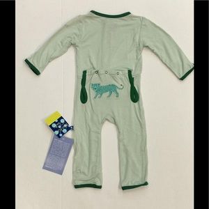 Kickee Pants green leopard