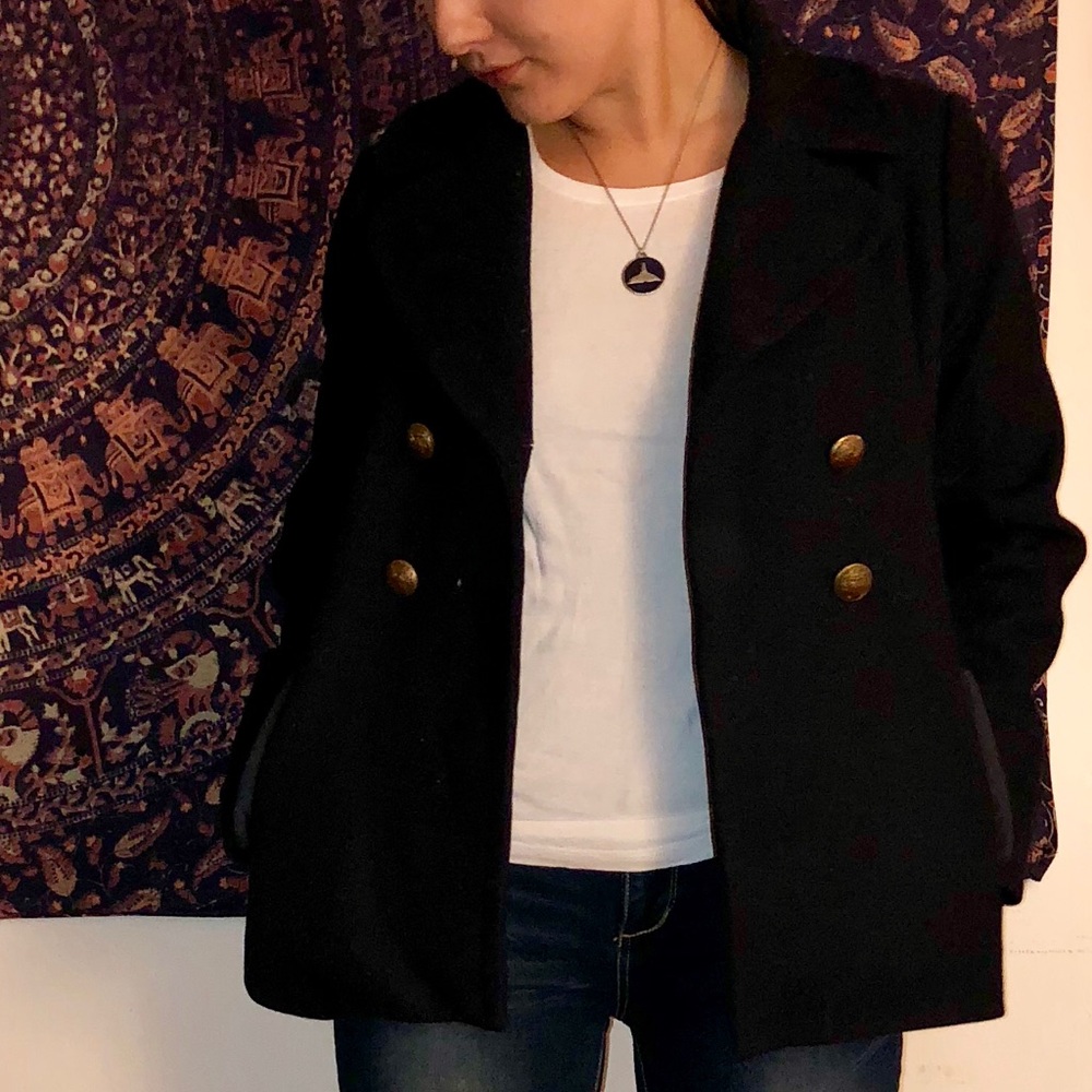 Navy Blue J.Crew Pea Coat Size Medium