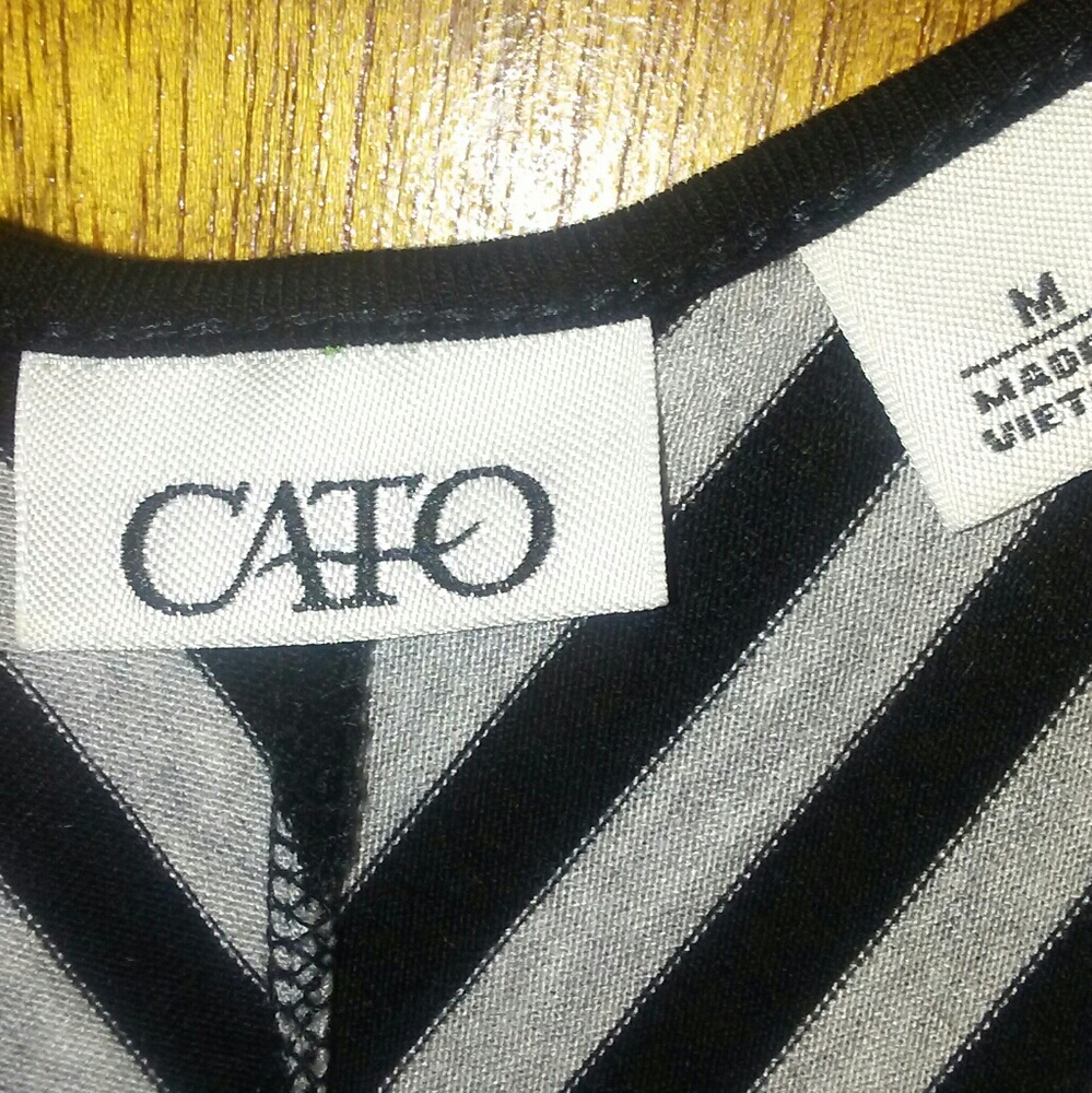 Black and grey stripped tank top summer dress. By