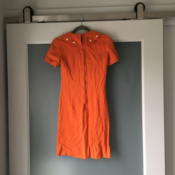 Vintage Mini Dress with Scalloped Collar - Picture 2 of 5