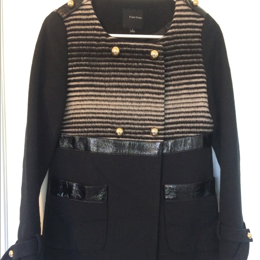 Mid length wool coat XS