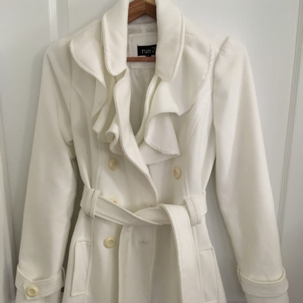 rue21 winter white pea coat
