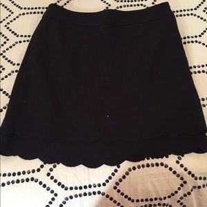 Loft skirt with tiered scalloped hem
