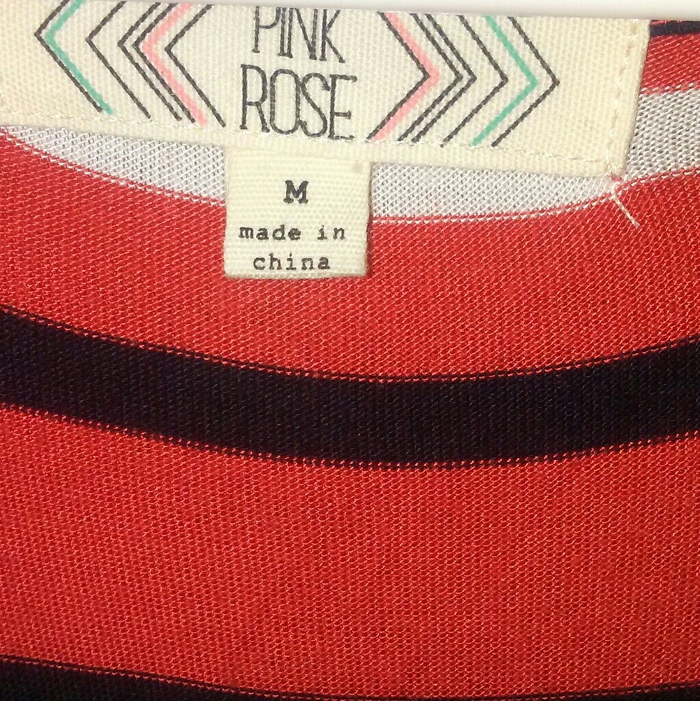 Pink rose tank top summer dress. Sz M