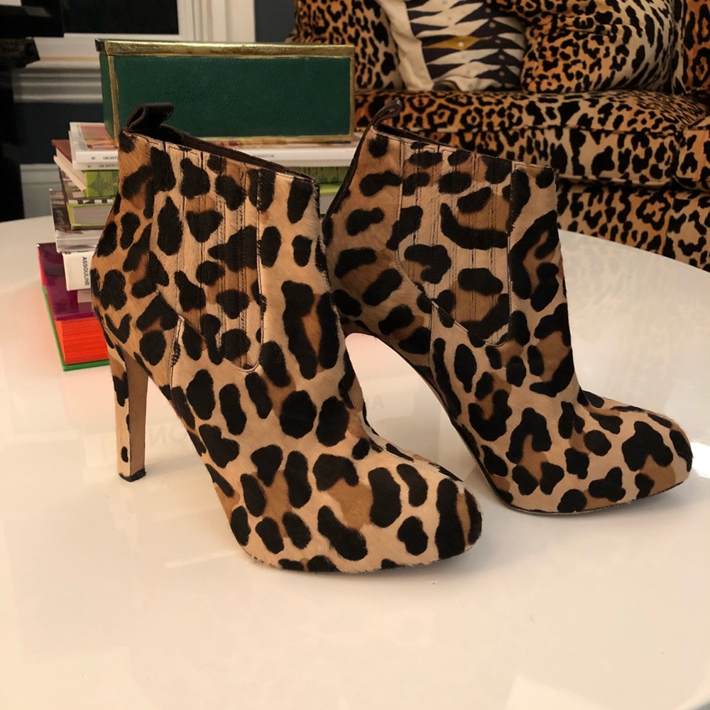 BRIAN ATWOOD CALF HAIR LEOPARD BOOTIES