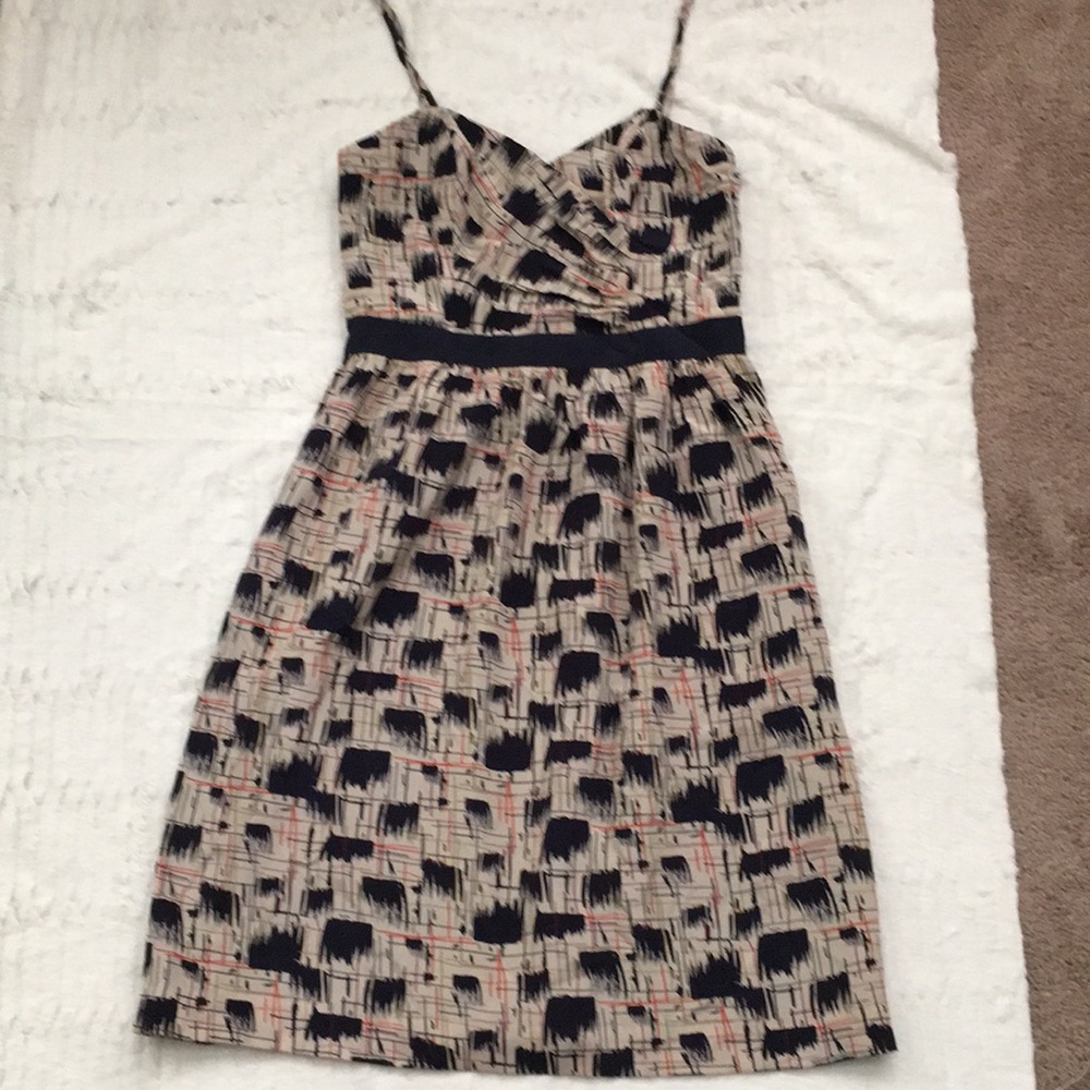 Burlapp by Anthropologie printed silk dress