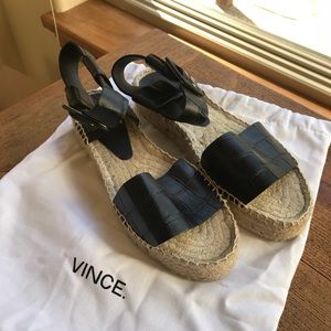 Vince Edina Platform Espadrille Sandals size 7M