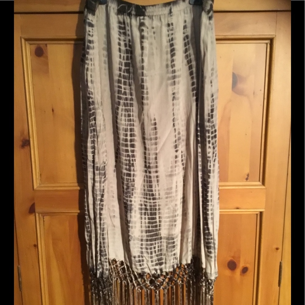 Chico’s Tie Dye fringed skirt