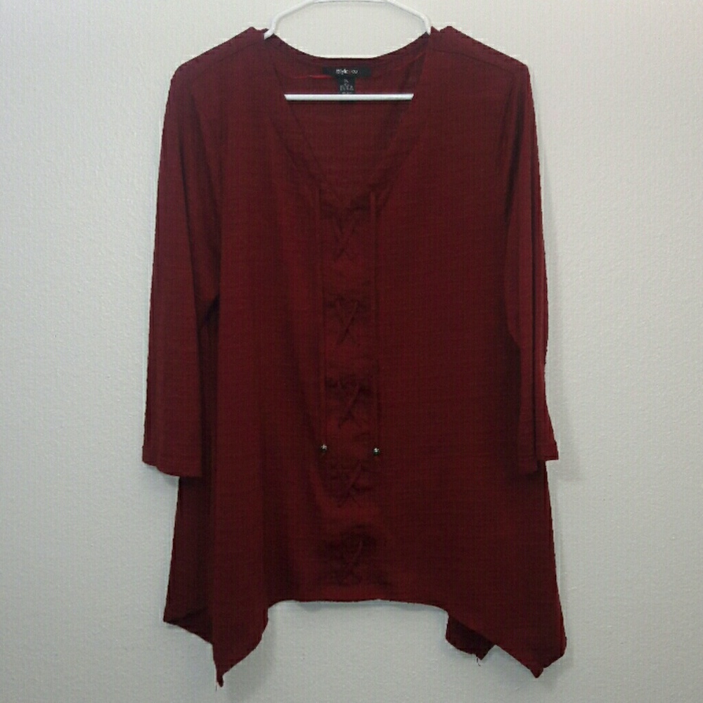 Style&Co. Burgundy Blouse