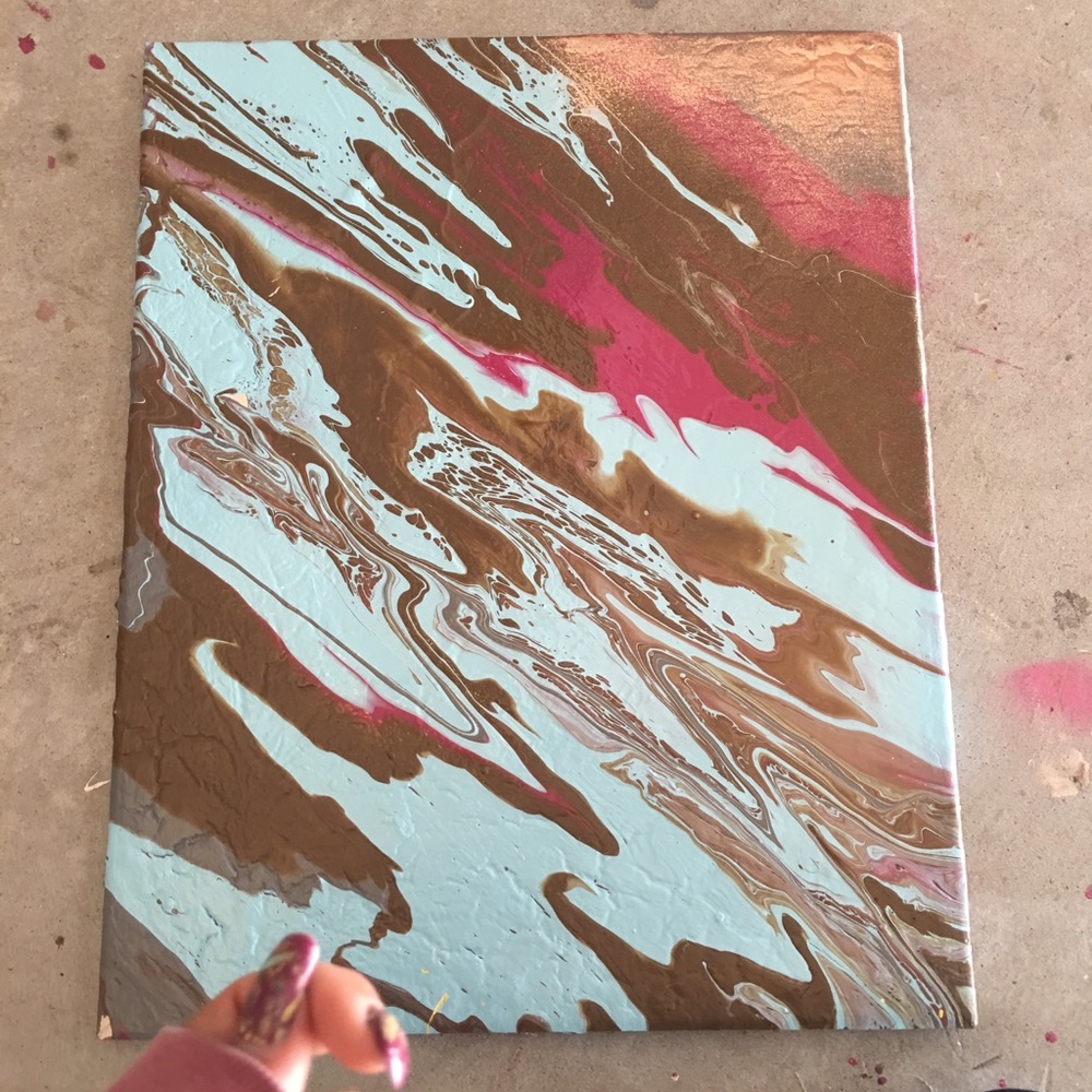 Acrylic abstract painting