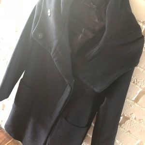 Beautiful Basic Long Black Zara Pea Coat