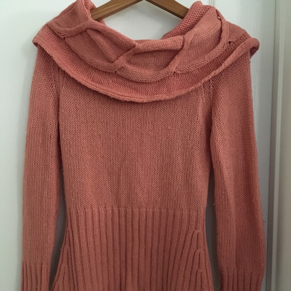 Anthropologie cowl neck wool sweater S