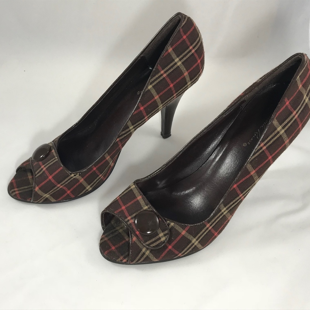 Charlotte Russe Women's Plaid Pattern Heels - 8