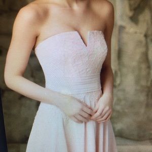 Short blush Mori Lee bridesmaids dress!!
